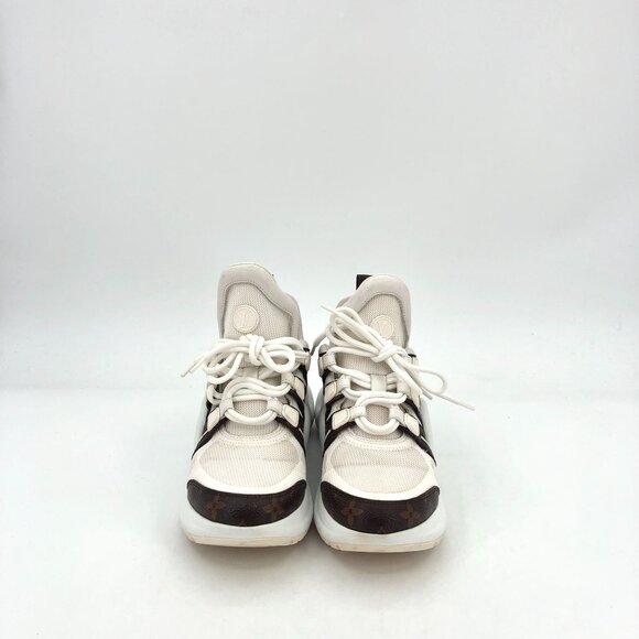 Louis Vuitton Archlight High-Top Sneakers 37 Color-Block Classic Patterned Thick - Picture 8 of 9